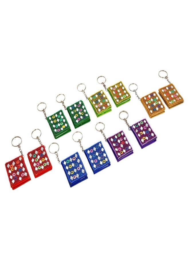 Craftam Handicraft Multicolor Keychain Keyring Diary Best for Gift and Parsonal Use. (Set of 12) - Image 3