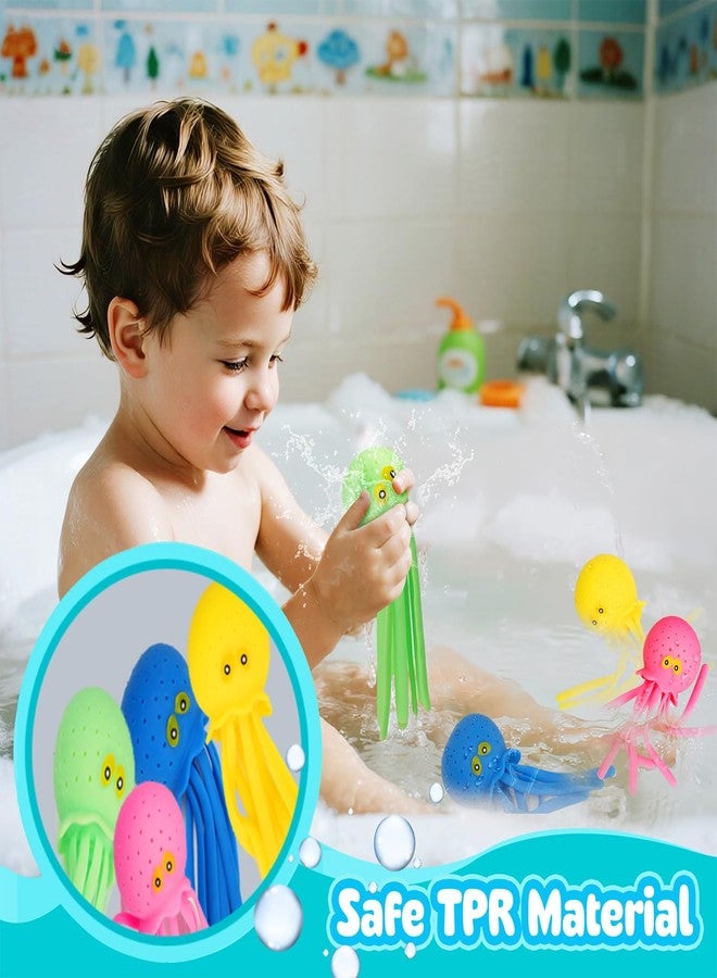 Babelshar 4 Pcs Octopus Water Balls Bath Toy, Sensory Stress Relief Floating Pool Beach Bathtub Toy Reusable Water Bomb Splash Balls, Easter and Christmas Goodie Bag Fillers for Baby Toddler Kids - Image 3