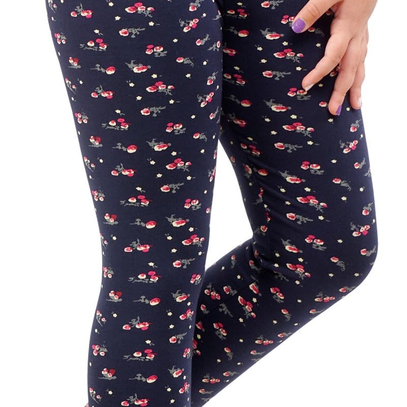 ARIEL Girls Cotton Printed Non-Transparent Regular Fit Ankle Length Mid Rise Leggings(AR-G-Leg-P2-1112-(Pink Uni,Blue)_Multicolor_1112 Years) - Image 5