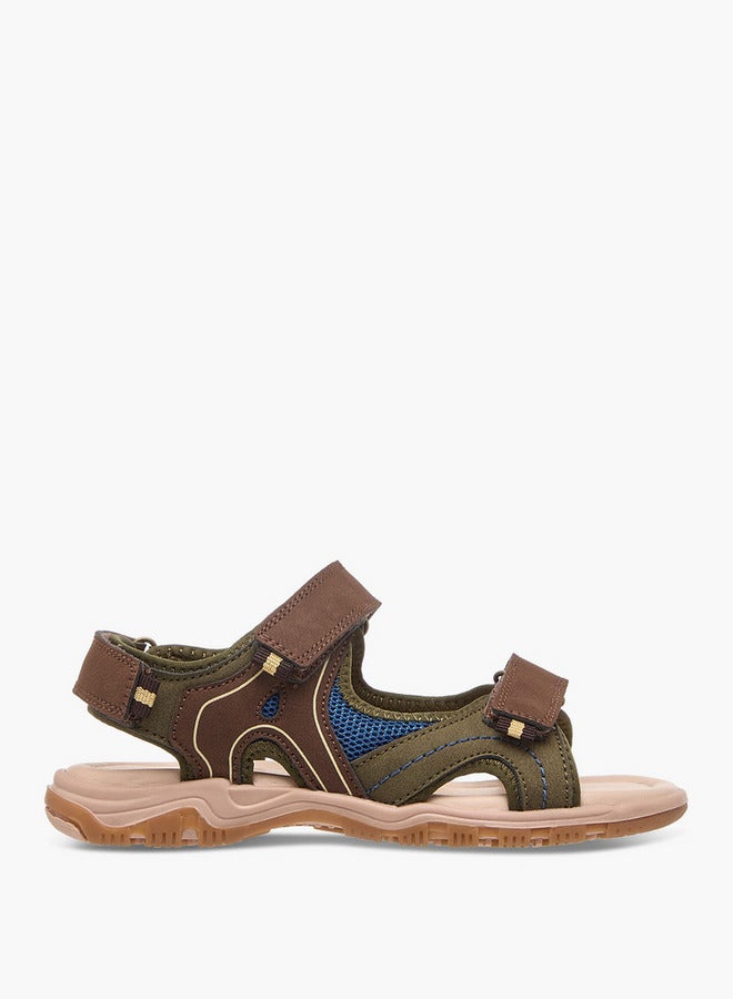 Boys Colourblock Sandals with Hook and Loop Closure