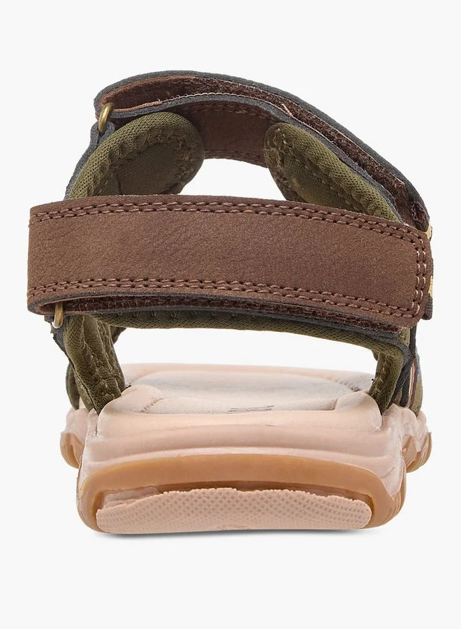 LBL by Shoexpress BROWN Boys Colourblock Sandals with Hook and Loop Closure Ramadan Collection for Men | Best Price UAE