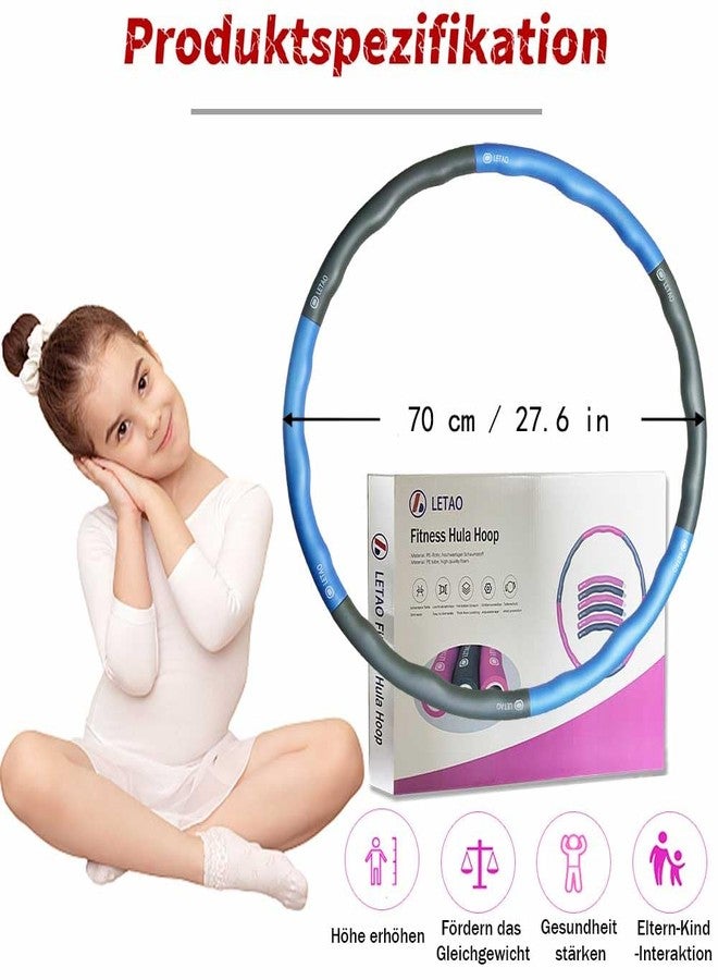 LETAO Fitness Hoop for Kids Ages 3-8 | Blue-Gray Fitness Hoop for Kids, can be dismantled, Including Electronic Instructions - Image 5