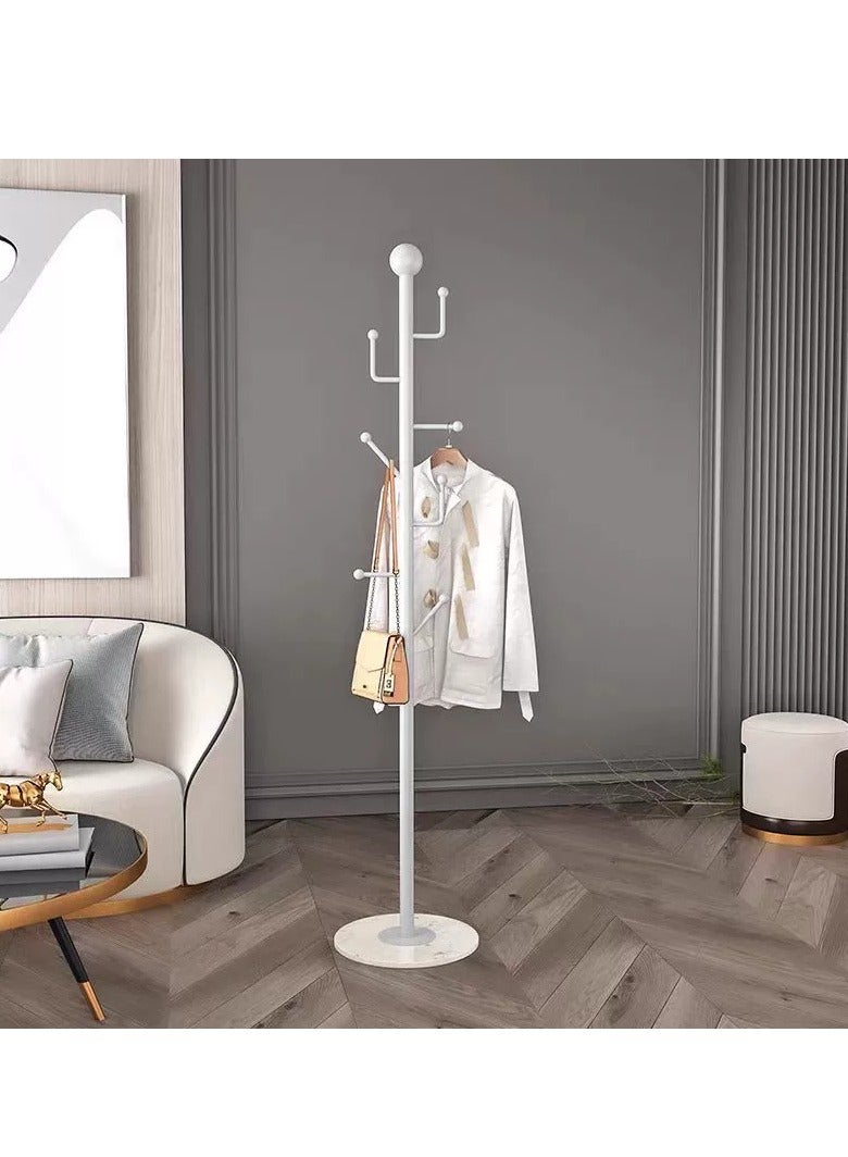 POWER Metal Coat Rack with Marble Base Freestanding Hanger for Clothes Handbags Umbrellas Space Saving Storage Stand for Home Office Daily Use - Image 3
