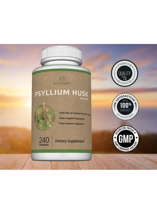Sunergetic Premium Psyllium Husk Fiber Supplement 1450Mg 240 Capsules - Image 5