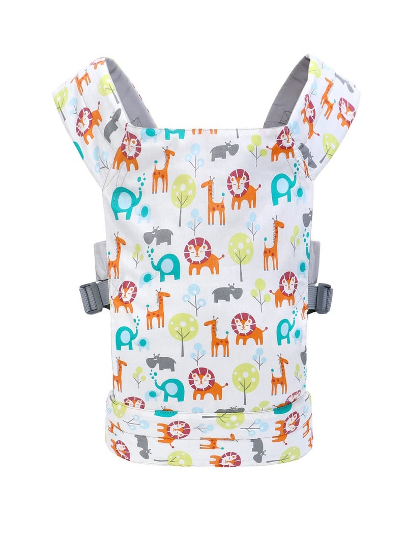 Baby Doll Carrier, Accessories Front and Back Carrier for Doll, Adjustable Straps for Kids  for Little Girls and Boys (Animals) - Image 1