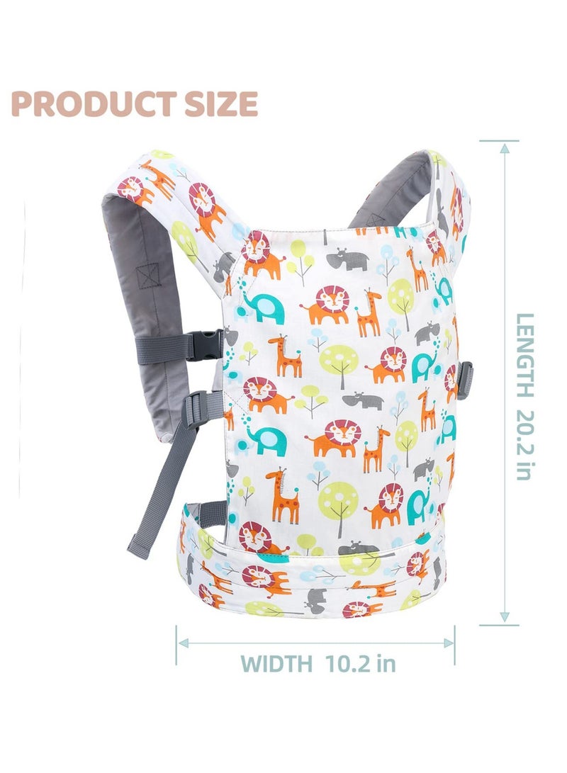 Baby Doll Carrier, Accessories Front and Back Carrier for Doll, Adjustable Straps for Kids  for Little Girls and Boys (Animals) - Image 5