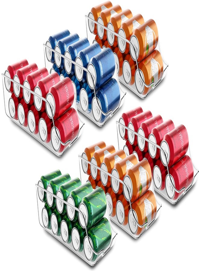 Utopia Kitchen Soda Can Organizer and Dispenser for Refrigerator/Pantry - Durable Can Storage Organizer Fridge & Kitchen Organization - (Clear, Set of 6) - Image 1