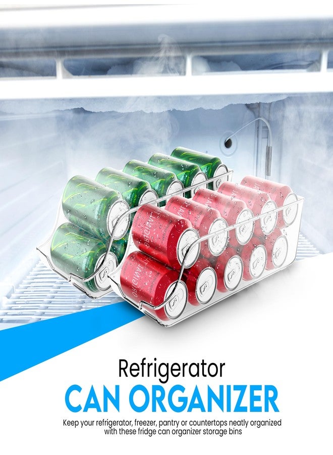 Utopia Kitchen Soda Can Organizer and Dispenser for Refrigerator/Pantry - Durable Can Storage Organizer Fridge & Kitchen Organization - (Clear, Set of 6) - Image 3