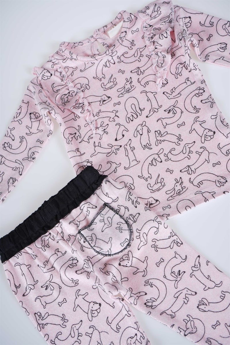 Miniko Kids New Season Dog Model Baby Girl Tights Soft Cotton Set - Image 2