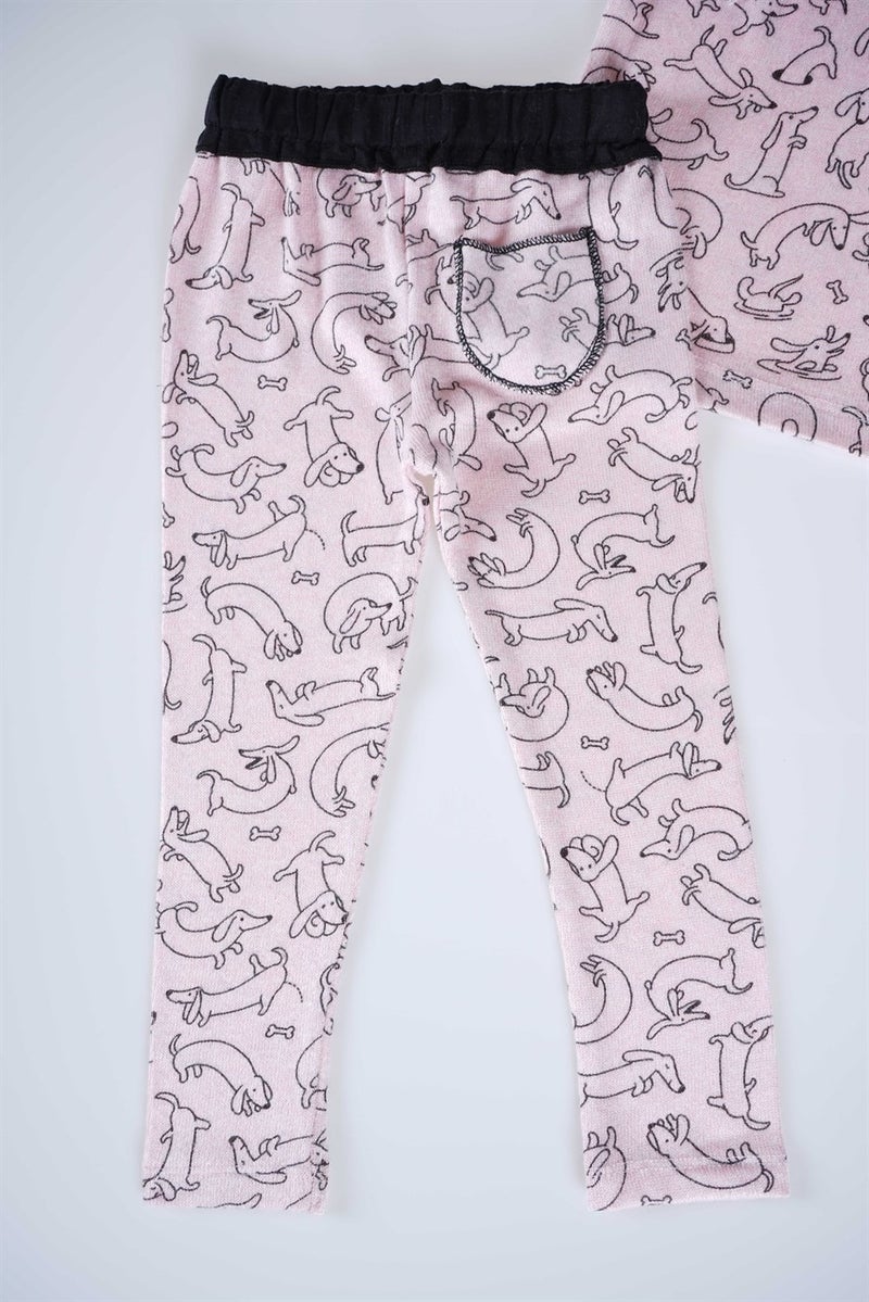 Miniko Kids New Season Dog Model Baby Girl Tights Soft Cotton Set - Image 3