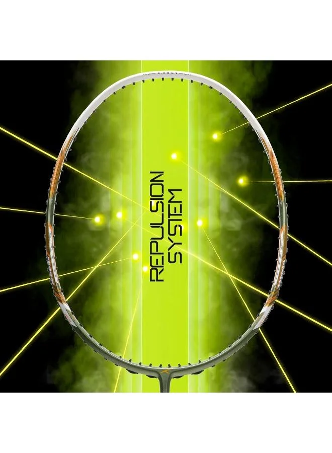 هندرد مضرب تنس الريشة ن-إرجي  كربون فايبر غير مشدود مع غطاء كامل للاعبين المتوسطين