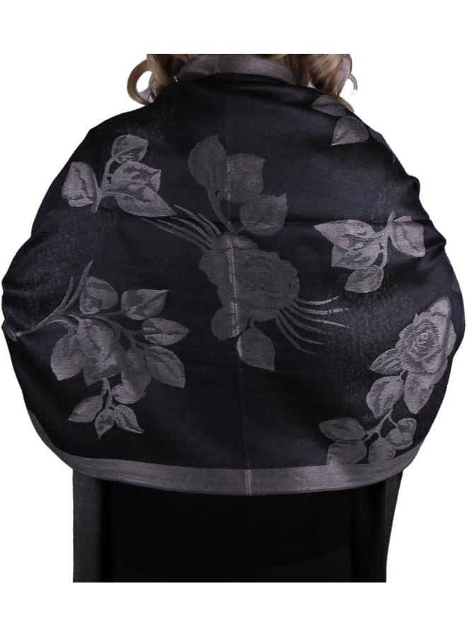 كوفوز وشاح نسائي من OSHIMA، وشاح كشمير حريري، بونشوهات ناعمة، وشاح باشمينا مقلوب بنقوش بيزلي حريري ناعم مع أطراف مهدبة - Image 5