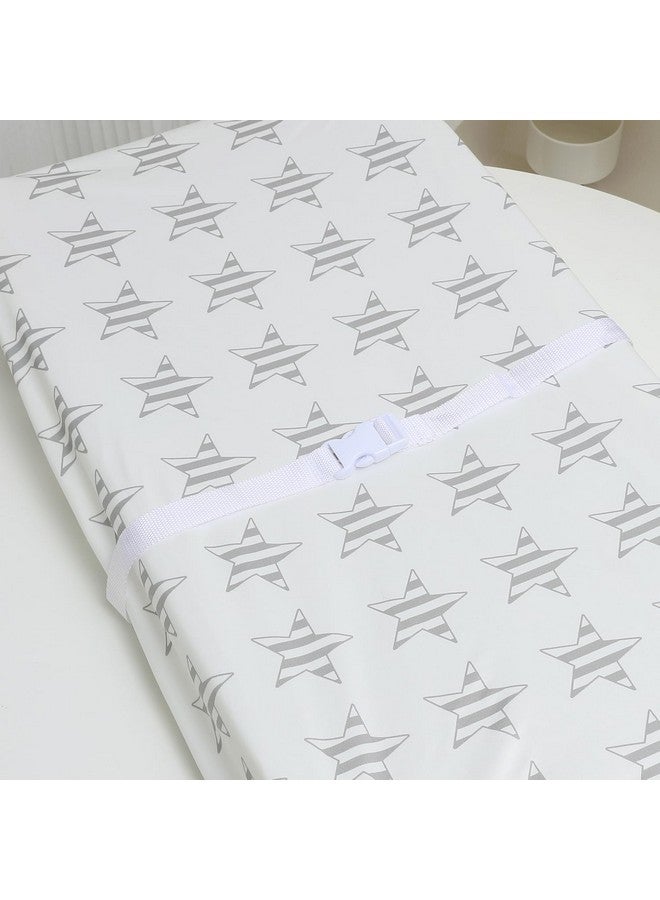 Fadacudan Waterproof Changing Pad Cover Set 2 Pack Stretch Jersey Knit Super Soft Grey Love & Stars - Image 5