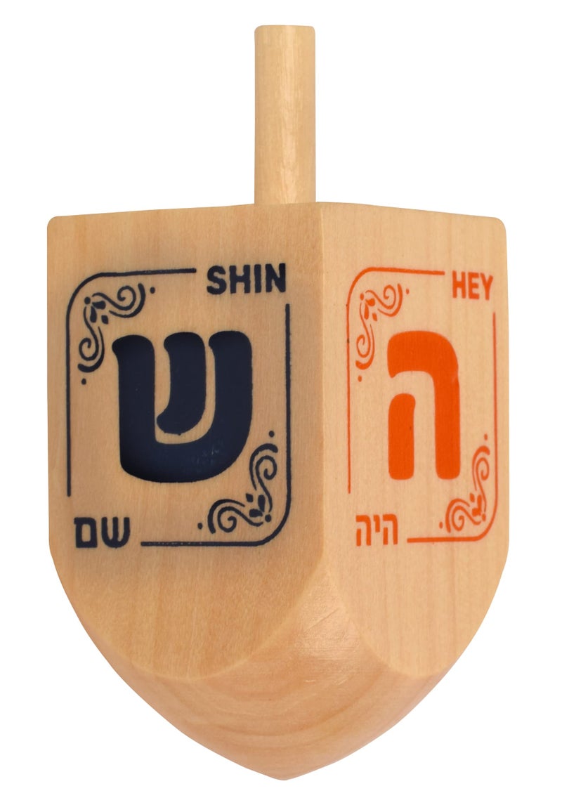 Izzy 'n' Dizzy Hanukkah Wooden Dreidel (Pack of 10) - Medium - Image 3