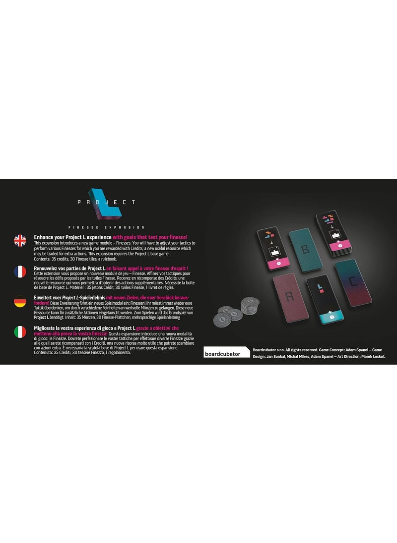Asmodee Boardcubator Project L Finesse Board Game Expansion  Enhance Your Strategy with Goals and Credits Puzzle Strategy Game for Kids  Adults Ages 14 14 Players 2040 Mins Made  - Image 4