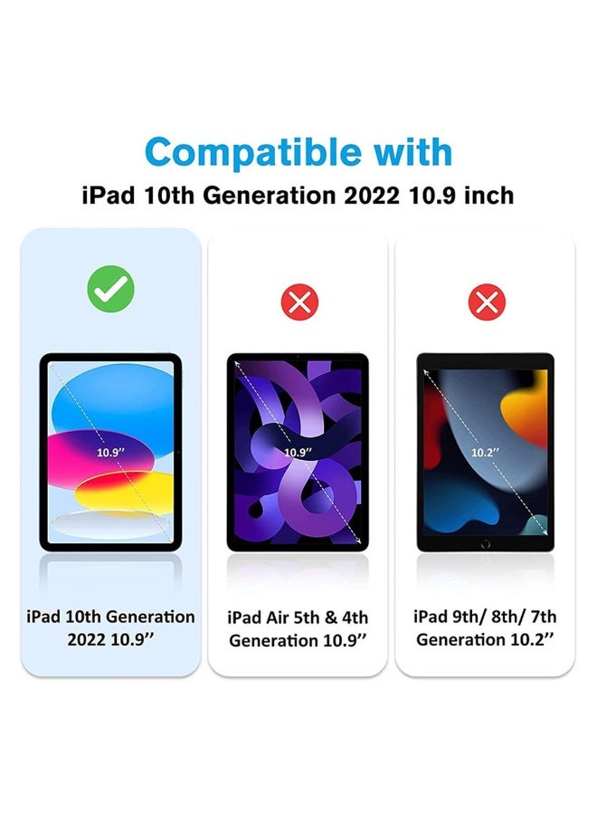 DUSALA Lightweight Smart Cover with Magnetically Detachable Wireless Keyboard for iPad 2022 (10th Gen) 10.9 inch Black - Image 2