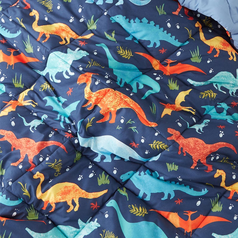 PPOLCA Twin Dinosaur Kids Bedding Set for Boys, 2 Pieces Twin Dinosaur Kids Comforter Sets for Boys, Super Soft Lightweight for All Seasons, Includes 1 Comforter (66"x86") and 1 Pillowcase(20"x26"+2") - Image 4