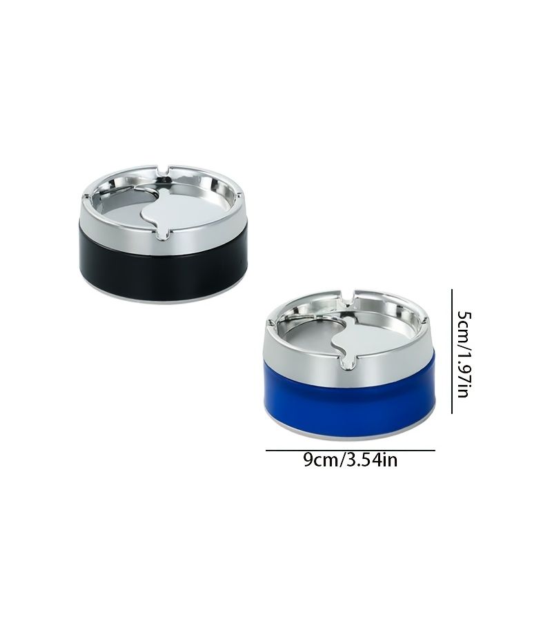 2pcs Rotating Closed Ashtrays Windproof for Balcony Terrace Home Office - Image 3