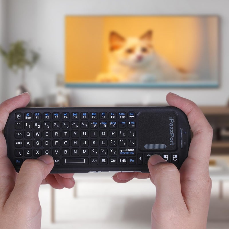 iPazzPort 2.4G+Bluetooth Wireless Mini Keyboard with Touchpad and Mouse Compact Design,Portable Lightweight for Firestick TV/PC/Android/iOS/Raspberry/HTPC - Image 3