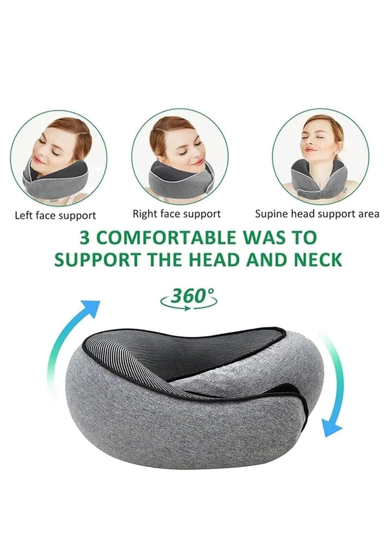 Generic Travel Pillow,Wander Plus Travel Neck Pillow With Eye Masks,Earplugs,Memory Foam Travel Pillow,Neck Pillow For Airplanes,Car,Travel Essentials  - Image 3