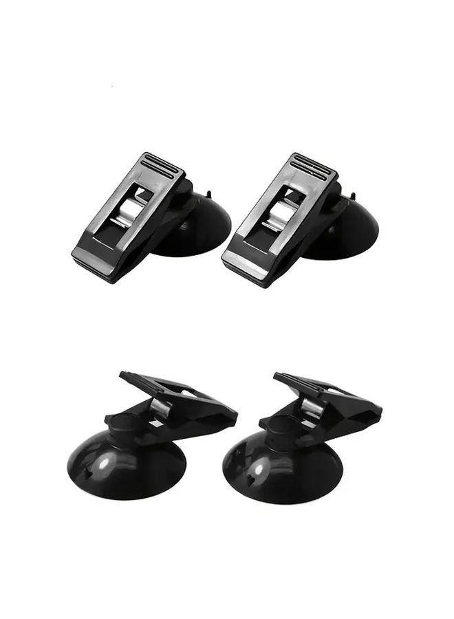 4pcs Black Heavy Duty Car Suction Cup Clips Strong Adhesive for Secure Mounting Sunshades Curtains Tickets Easy Removal No Residue Holders Sturdy Build Plastic Construction Vehicle Windows Visors - Image 5