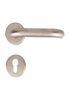 Yale Door Handles On Rosette Stainless Steel 