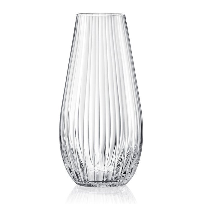 CRYSTAL VASE WATERFALL LEAD FREE CRYSTAL GLASS VASE GREAT FOR FLOWERS BOUQUETS OR AS A DECORATION 30CM