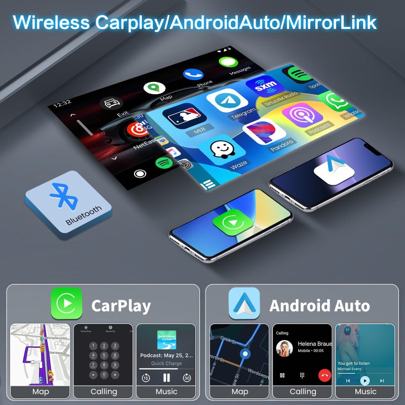 Inefala [2+64GB] Android Car Stereo for Dodge Ram(2002-2006), Jeep Wrangler 2003-2006, Jeep Liberty 2002-2007, Jeep Grand Cherokee(1999-2004) â€“ 6.86" HD Touchscreen with CarPlay Android Auto GPS SWC - Image 3
