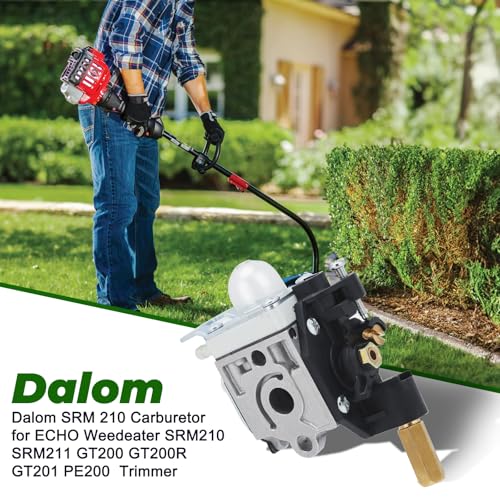 Dalom SRM 210 Carburetor for ECHO SRM-210 GT-200R SRM211 GT200 GT201 PE200 PE201 SRM210U SRM210SB SRM211U SRM211SB HC150 HC151 SHC210 SHC211 Weedeater Trimmer Parts - Image 2