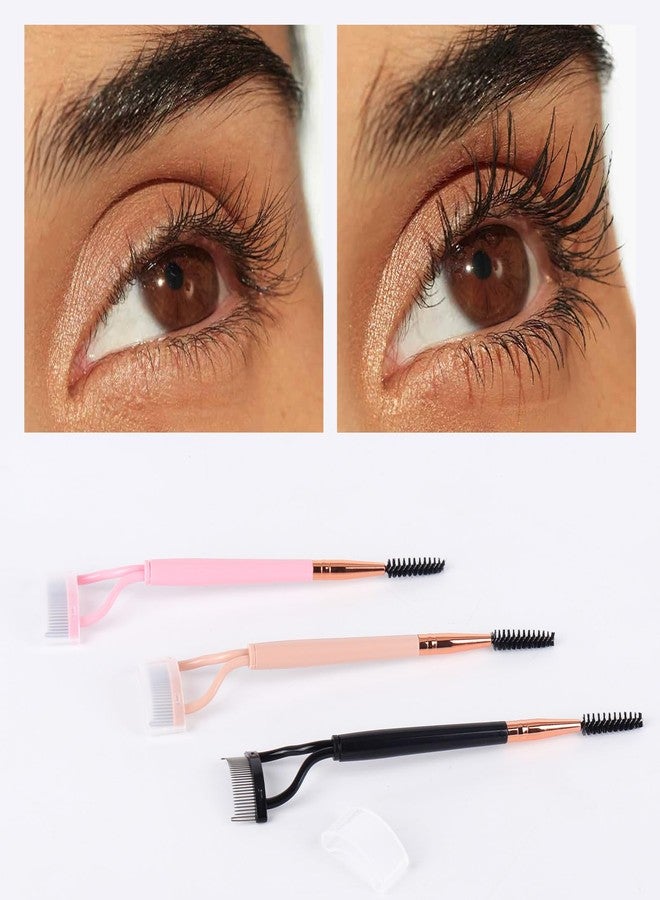 LoveBB 6 Pcs Eyelash Separator Comb with Spoolie Brush, Dual Head Lash Separator Tool Eye Lash Comb Brush (Black, Pink) - Image 5