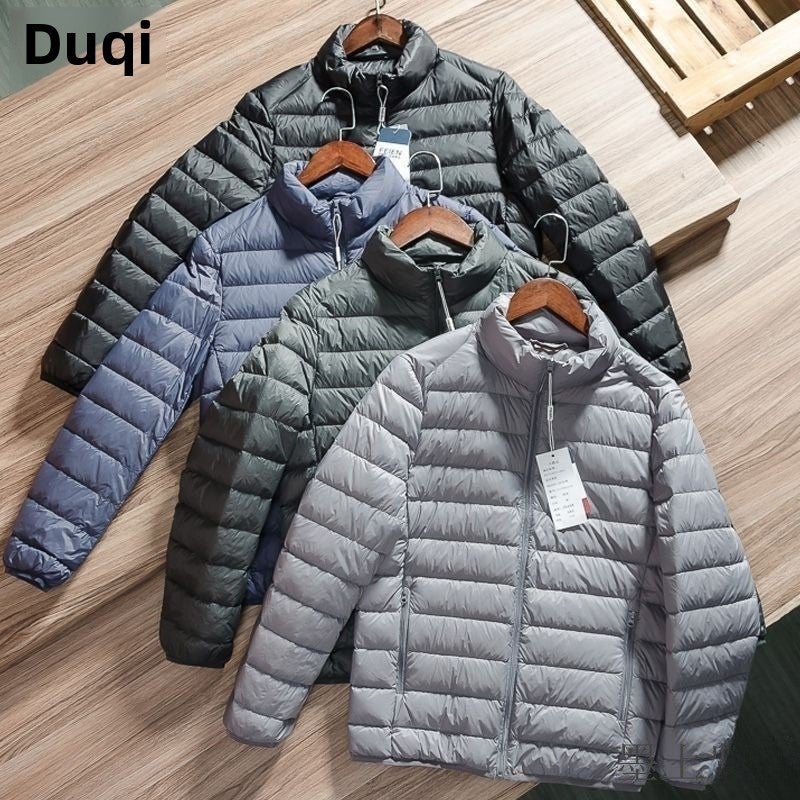 Lightweight Cotton down Jacket Mens Stand Collar Casual Winter Coat with Hood Versatile Daily Wear Polyester Fiber Filled black hooded  - Image 4