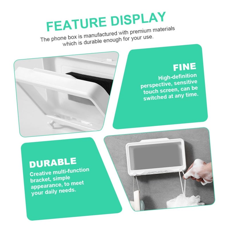 Tough Metal Shower Phone Holder With Wall Mount Punch Free Design High Sensitivity Touchscreen For Bathroom Kitchen - Image 5