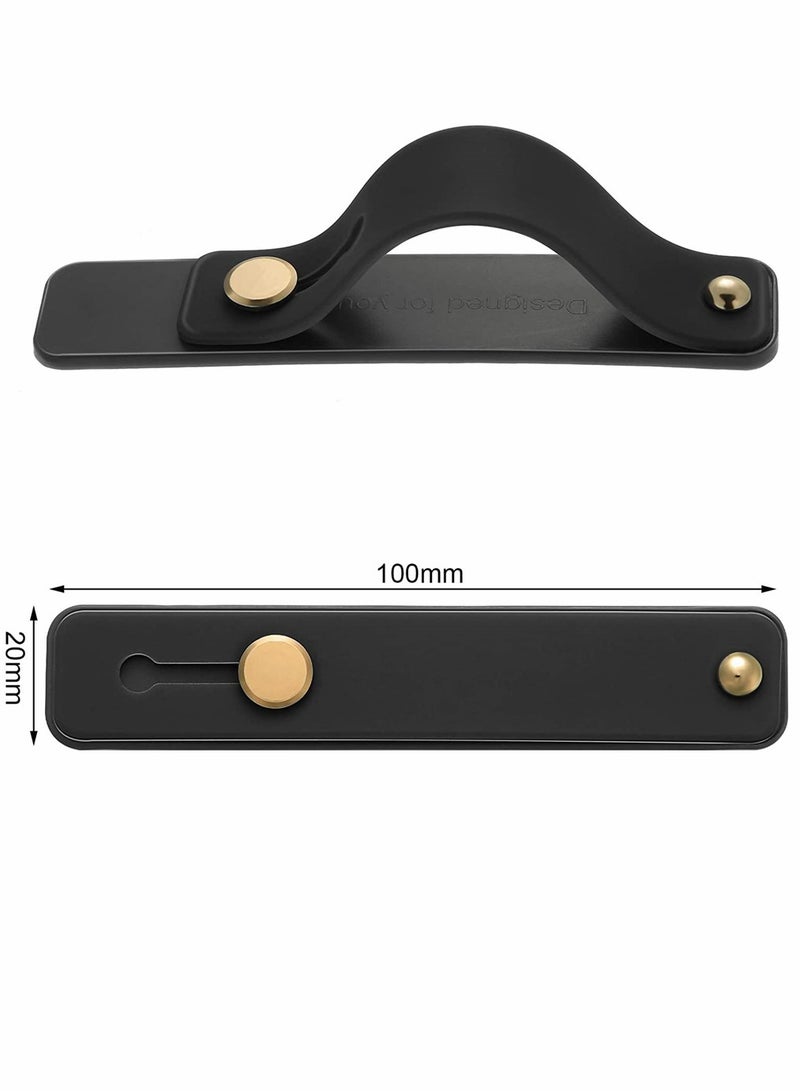 Excefore Phone Grip Holder, Cell Phone Silicone Grip Strap Telescopic Phone Finger Strap Stand Portable Universal Finger Kickstand for Most Smartphones, 6 Pieces Green, Black, Gray - Image 2