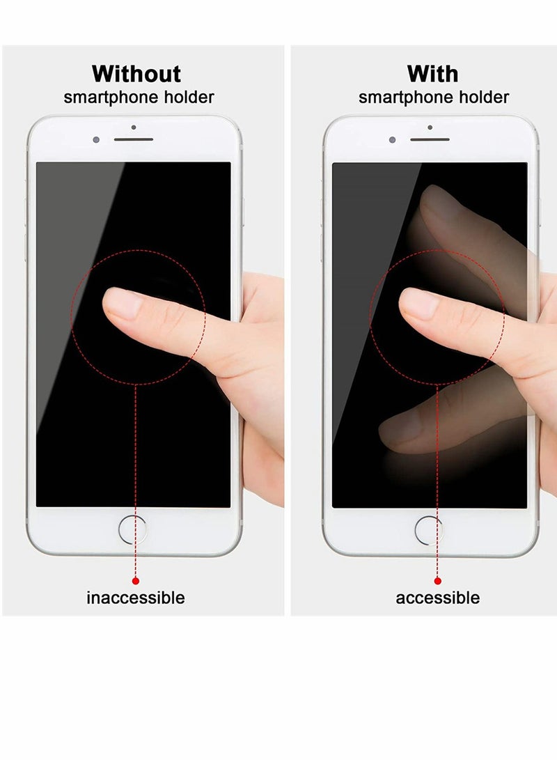 Excefore Phone Grip Holder, Cell Phone Silicone Grip Strap Telescopic Phone Finger Strap Stand Portable Universal Finger Kickstand for Most Smartphones, 6 Pieces Green, Black, Gray - Image 5