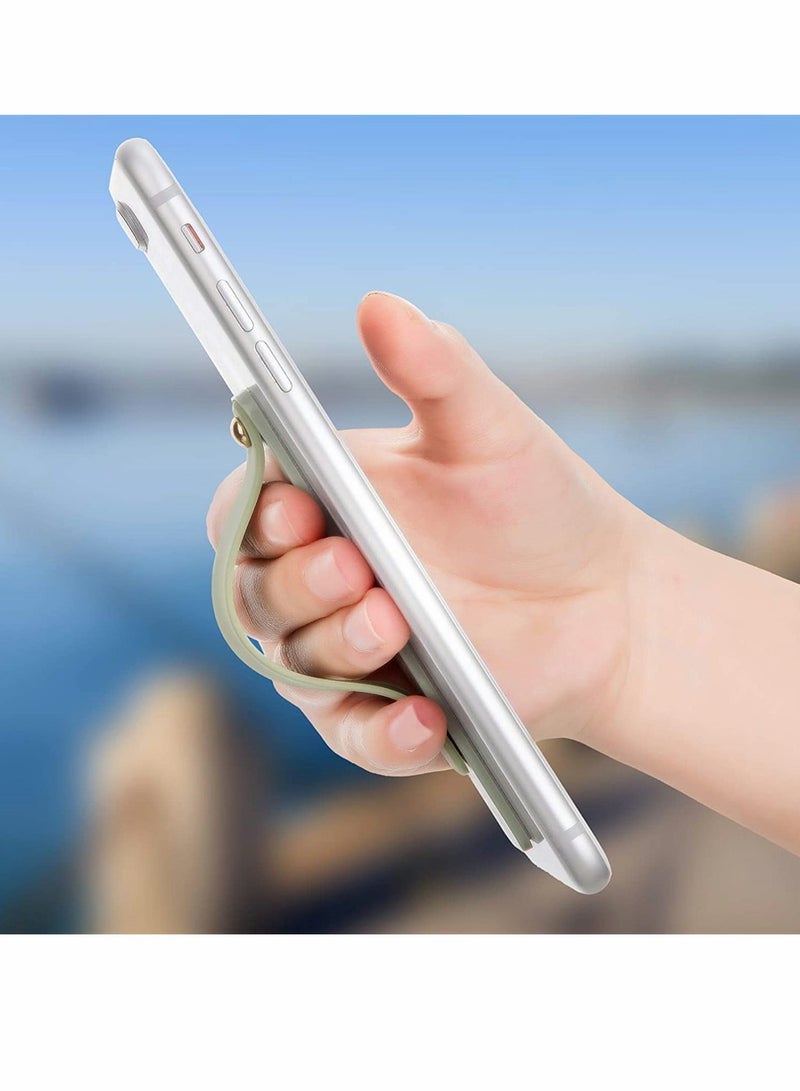Excefore Phone Grip Holder, Cell Phone Silicone Grip Strap Telescopic Phone Finger Strap Stand Portable Universal Finger Kickstand for Most Smartphones, 6 Pieces Green, Black, Gray - Image 3
