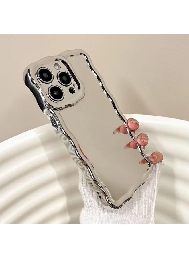 اس-توب جراب لهاتف iPhone 14 Pro Max مصنوع من السيليكون المطلي بالكهرباء بتصميم موجات عاكسة - Image 3