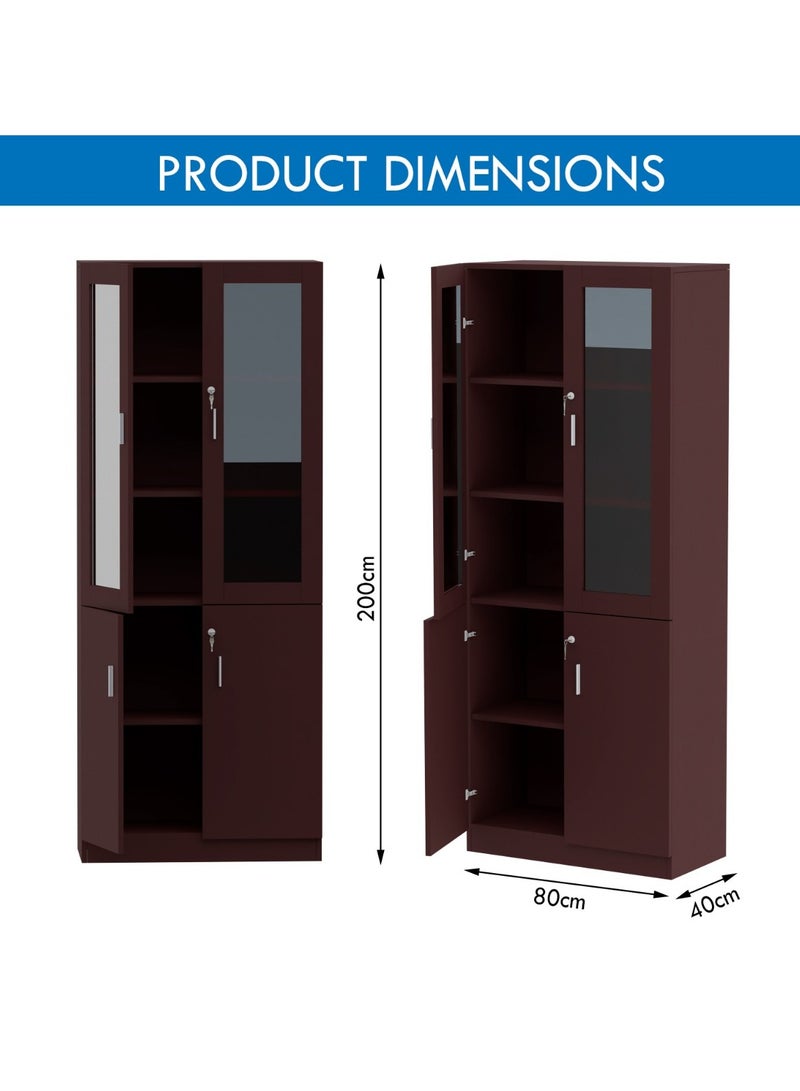 Mahmayi Mahmayi Argent 1123 Apple Cherry Full Height Bookshelf  - Image 5