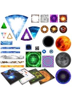 CZYY CZYY DND Area of Effect Spell Templates - Set of 28 Markers for AOE Spells Erasable PVC Spell Effects Templates with Reference Perfect Tools, Accessories & Gift for Dungeons and Dragons  - Image 1