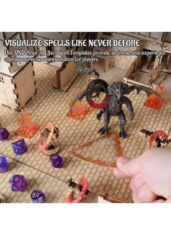 CZYY CZYY DND Area of Effect Spell Templates - Set of 28 Markers for AOE Spells Erasable PVC Spell Effects Templates with Reference Perfect Tools, Accessories & Gift for Dungeons and Dragons  - Image 2