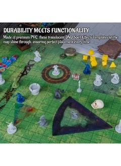 CZYY CZYY DND Area of Effect Spell Templates - Set of 28 Markers for AOE Spells Erasable PVC Spell Effects Templates with Reference Perfect Tools, Accessories & Gift for Dungeons and Dragons  - Image 5