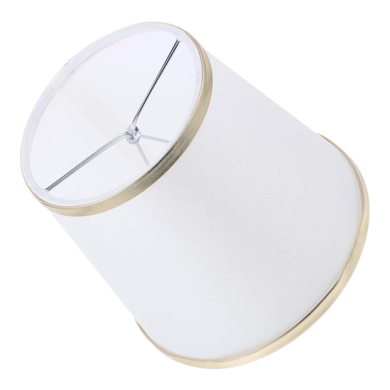 Gold Trim Fabric Lamp Shade Lightweight Transparent Mesh Cover For Table Lamps - Image 2
