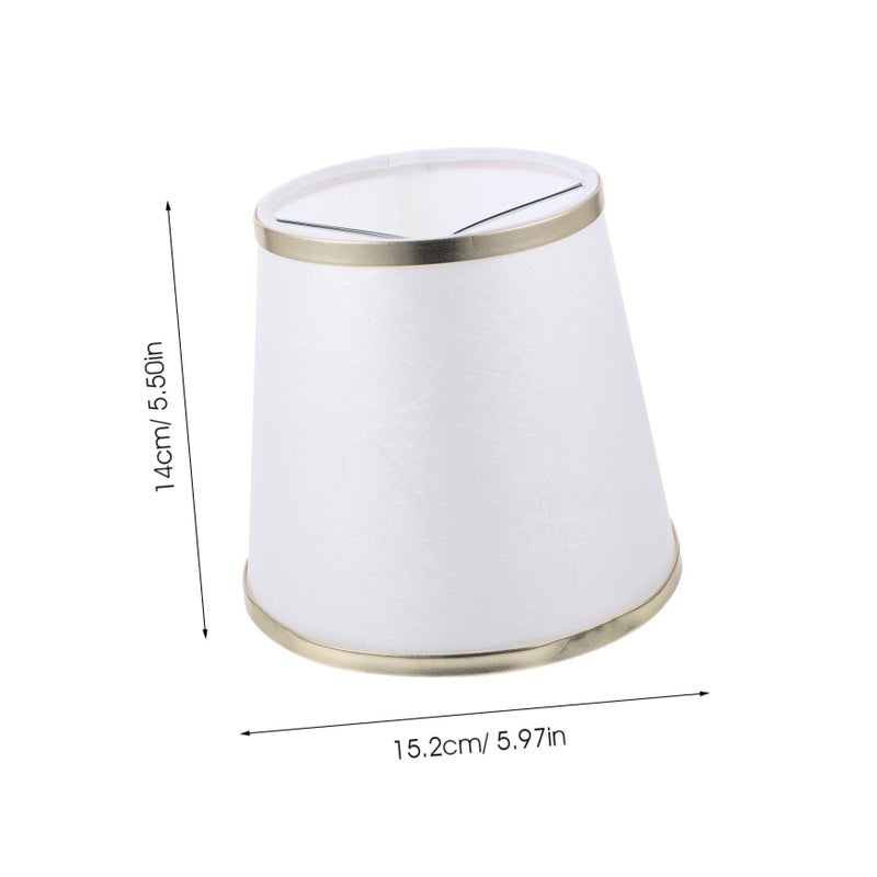 Gold Trim Fabric Lamp Shade Lightweight Transparent Mesh Cover For Table Lamps - Image 3
