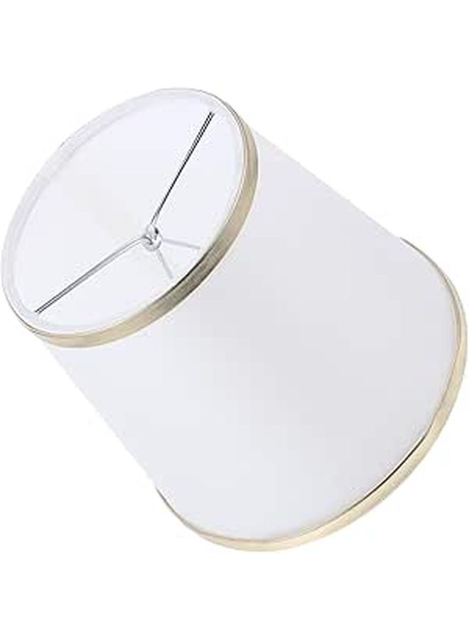 Gold Trim Fabric Lamp Shade Lightweight Transparent Mesh Cover For Table Lamps - Image 1