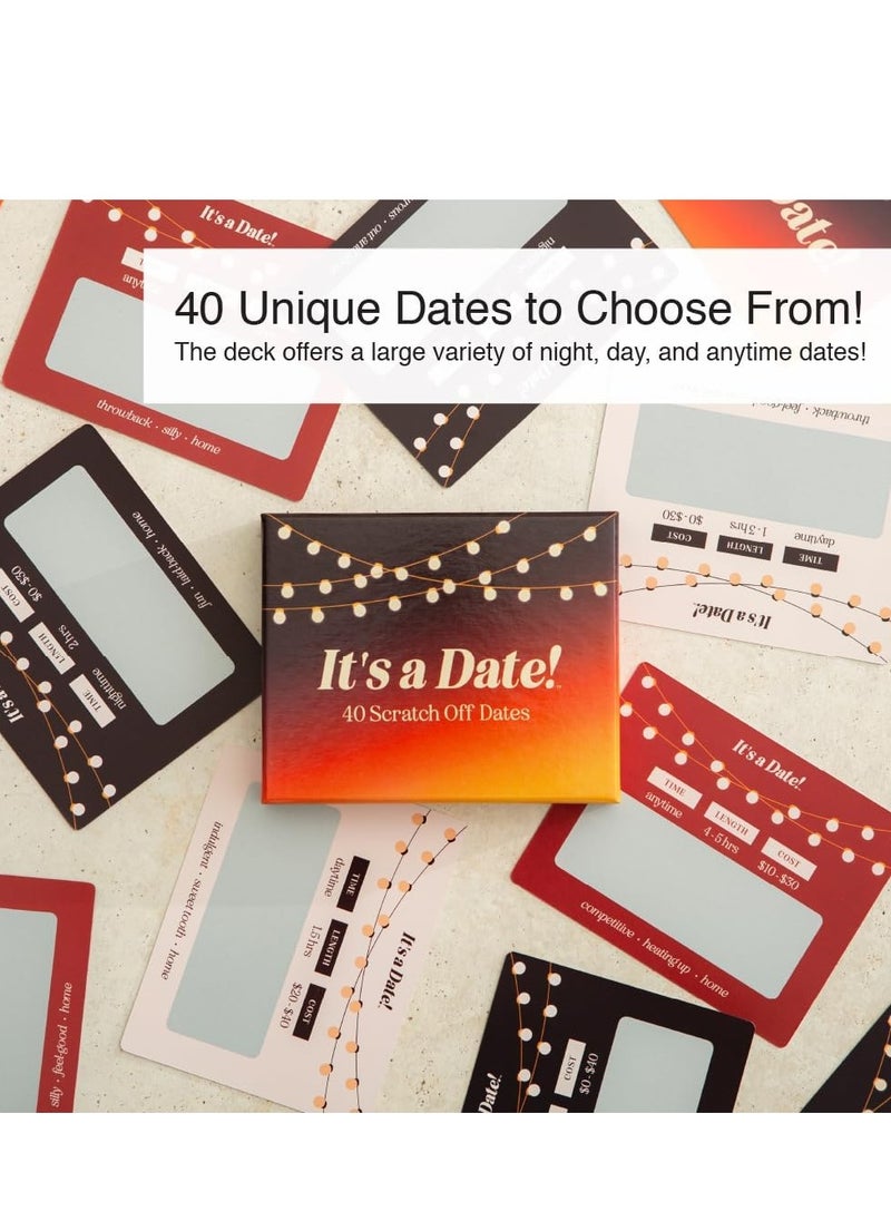 It'S A Date!40 Fun And Romantic Scratch Off Date Ideas For Him Her Girlfriend Boyfriend Wife Or Husband Perfect For Date Night Couples Gift For Valentine'S Day Anniversaries And Birthdays