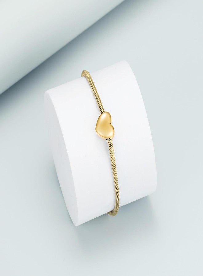Imrsanl Heart Urn Bracelet for Ashes for Women Girls Stainless Steel Cremation Urn Bracelet Bangle for Ashes Keepsake Memorial Jewelry Gifts (Gold) - Image 4