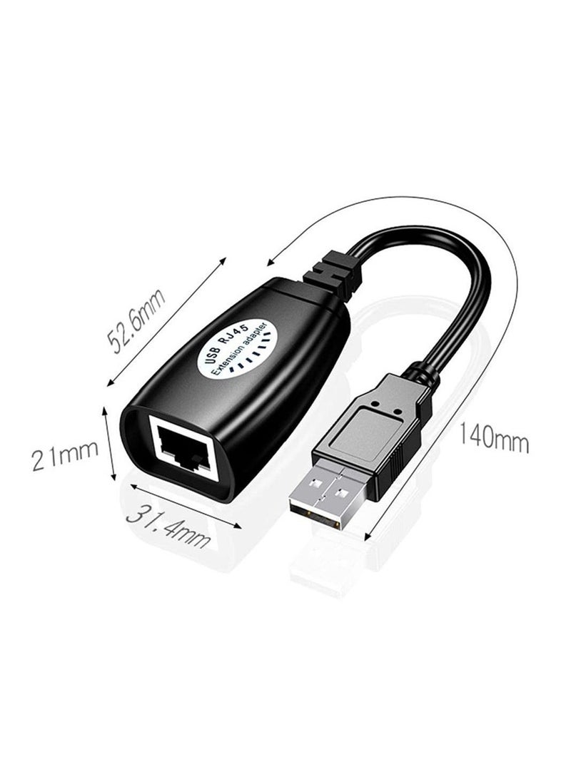 Generic USB Extender Over RJ45 Cat 6/5/5e Adapter, RJ45 Ethernet Splitter to USB Extension UP to 50m/164ft, Compatible with Computers, Mobile Phones, Mice, Keyboards, U Disks, Printers, Cameras  - Image 5