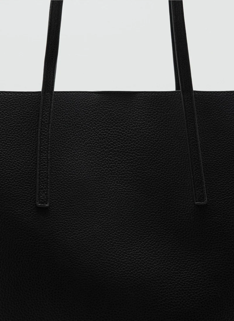 مانجو Pebbled Effect Shopper Bag