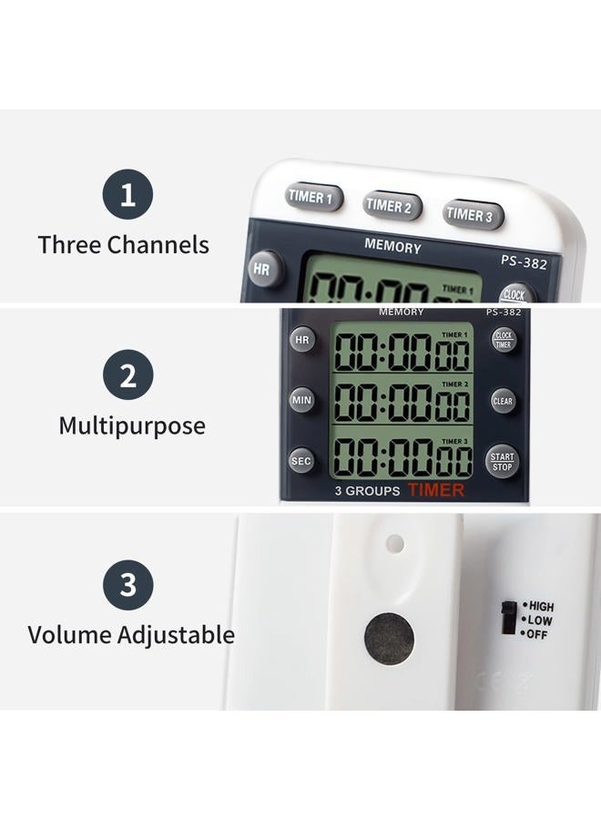 eTone 3 Channel Timer Counter Darkroom Developing Countdown Clock Processing Equipment Film Camera Accessories - Image 2