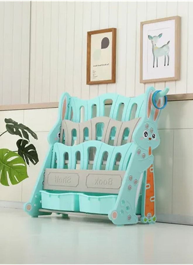 XIANGYU Children Bookshelf Adolescents Plastic Rabbit Shape Library Furniture Bookcase For Study  - Image 5