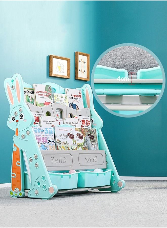 XIANGYU Children Bookshelf Adolescents Plastic Rabbit Shape Library Furniture Bookcase For Study  - Image 1